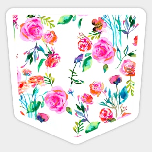 Pocket - Roses Bouquet Pink Sticker